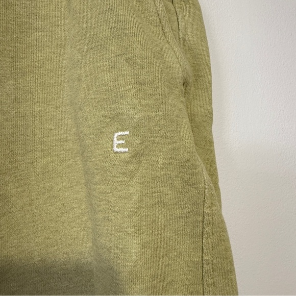 Everlane Women's Sz S 100% Organic Cotton Track Jogger Pants 25" Green Pockets - Picture 2 of 5